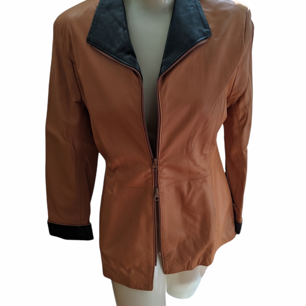 Vera Pelle Jacket size S Soft Leather Brown